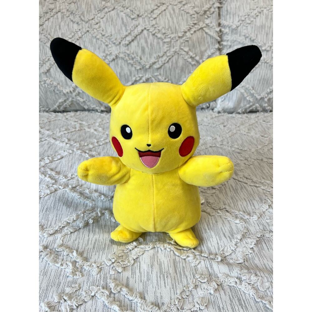 Pokemon Pikachu Electric Charge Plush Stuffed Character 10 inch Soft and Snuggly